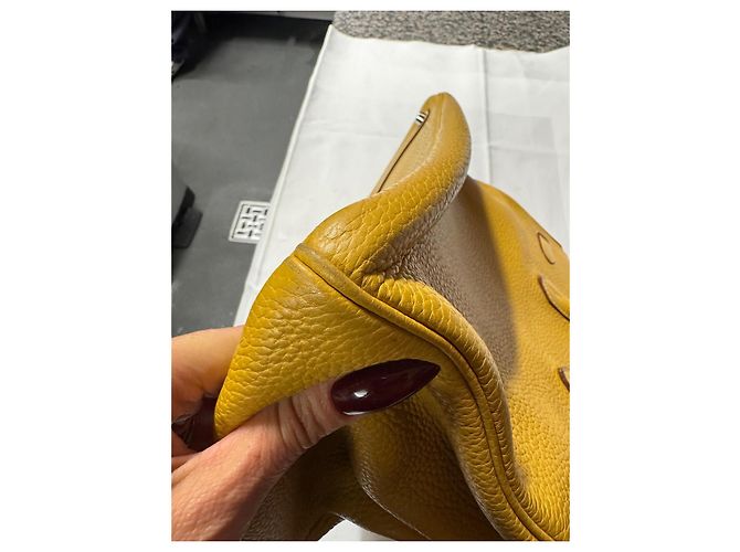 Hermès Birkin 30 Borsa in Pelle Grana Gialla - vista 18