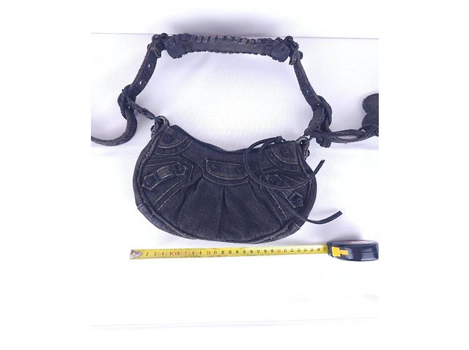 borsa in denim Balenciaga - vista 10