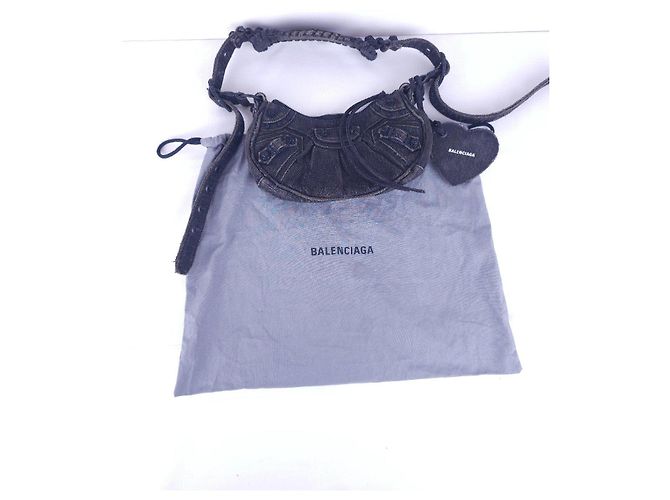 borsa in denim Balenciaga - vista 12