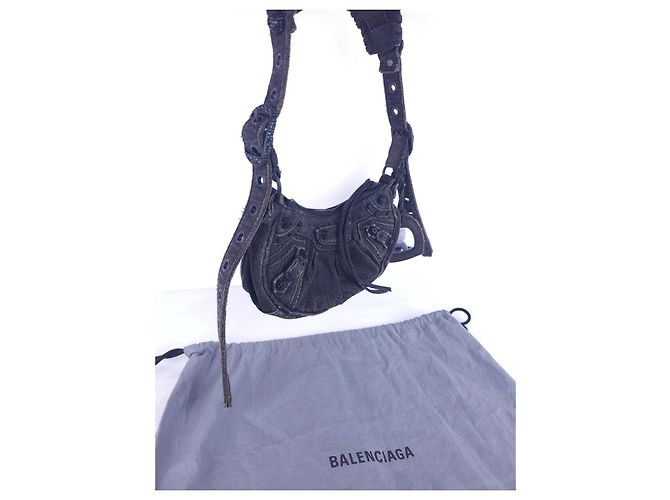 borsa in denim Balenciaga - vista 13