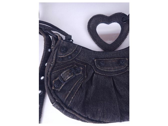 borsa in denim Balenciaga - vista 7