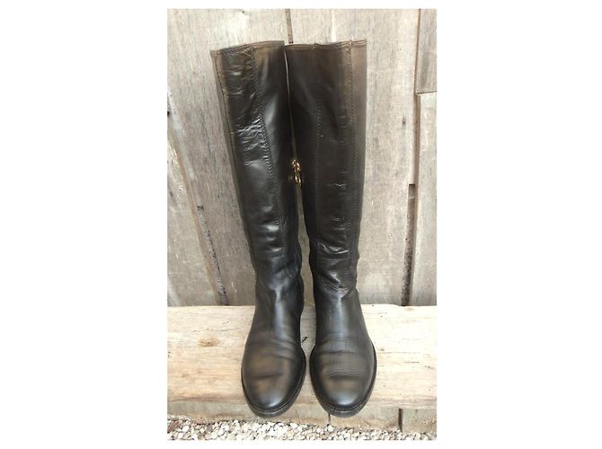 Autre Marque Fabi Botas altas de cuero negro - vista 11