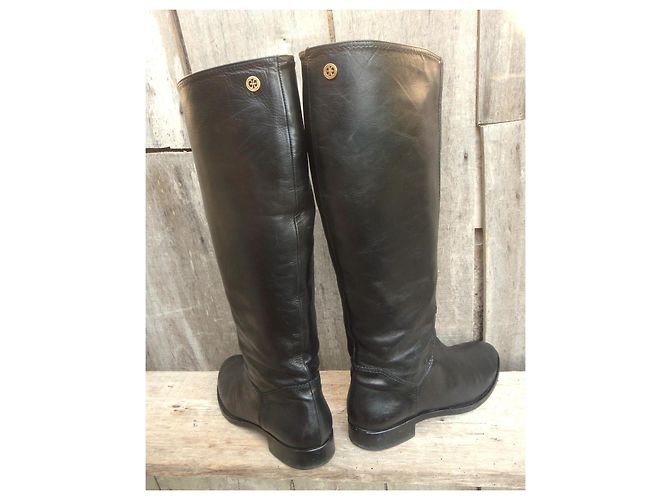 Autre Marque Fabi Botas altas de cuero negro - vista 5