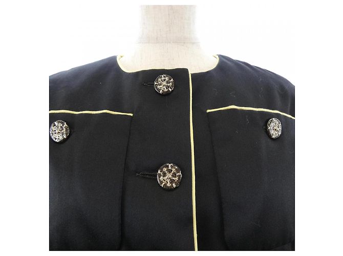 Chaqueta sin cuello de seda Chanel - vista 6