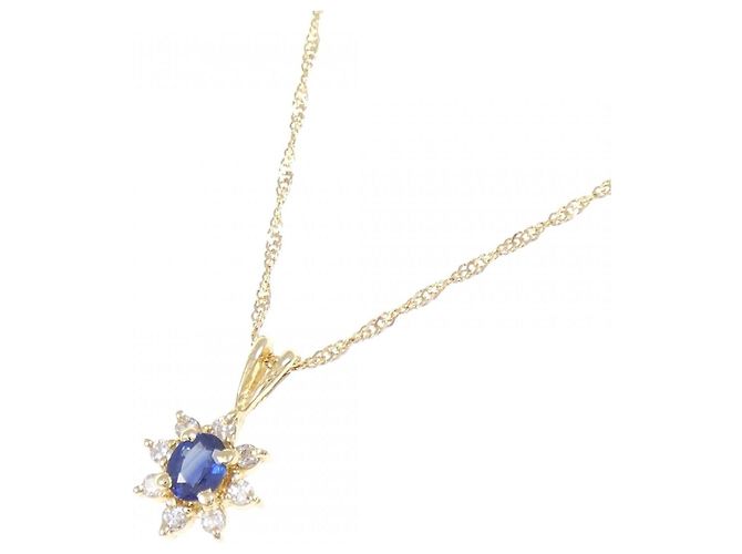 Autre Marque Collana Au750 Zaffiro e Diamante - vista 2