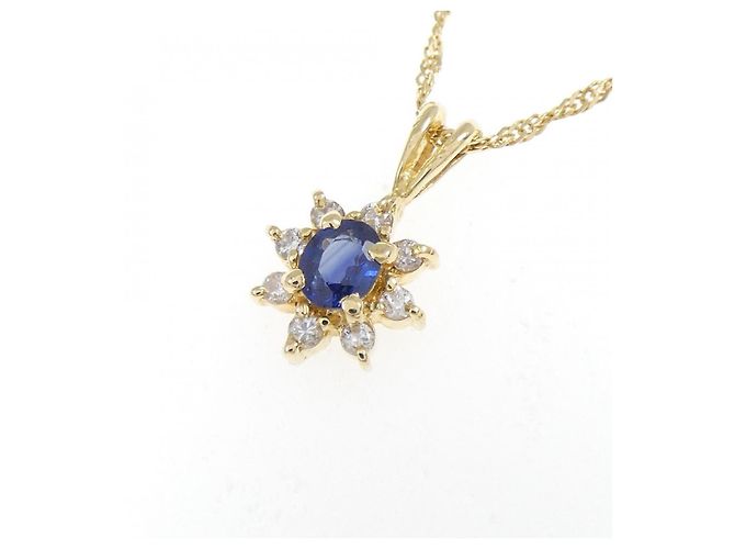 Autre Marque Collana Au750 Zaffiro e Diamante - vista 3