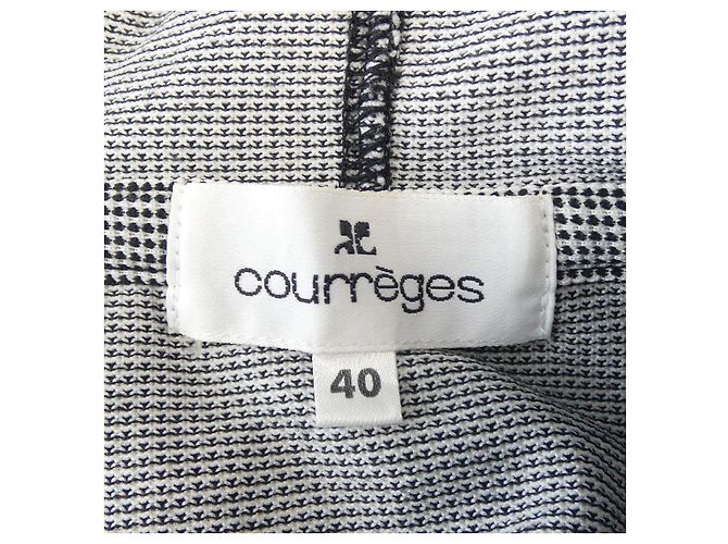 Autre Marque Courreges Hoodie Schwarz Weiß - Ansicht 4