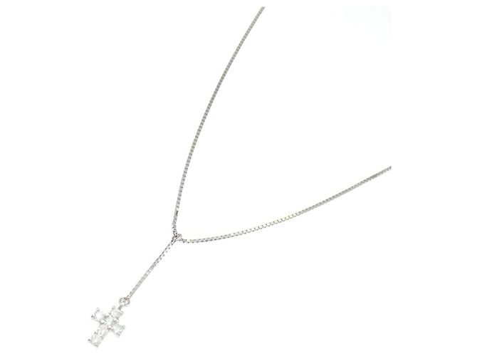 Autre Marque Collana Croce Diamanti PT850 - vista 2