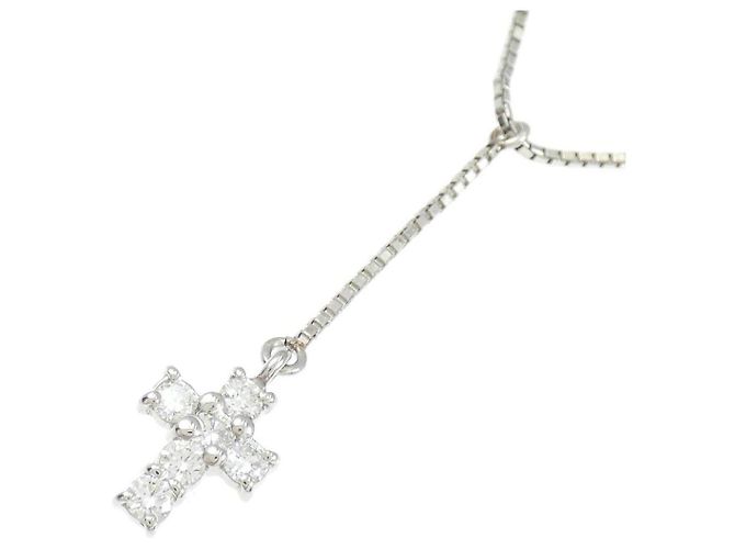 Autre Marque Collana Croce Diamanti PT850 - vista 3