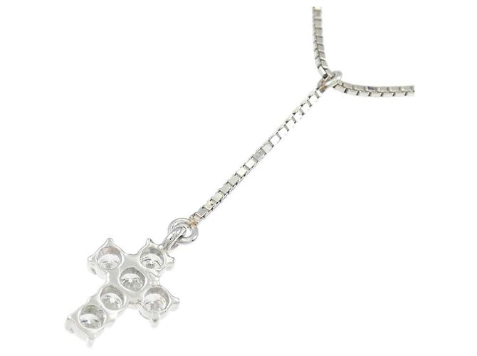 Autre Marque Collana Croce Diamanti PT850 - vista 4