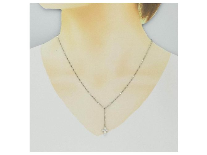 Autre Marque Collana Croce Diamanti PT850 - vista 6