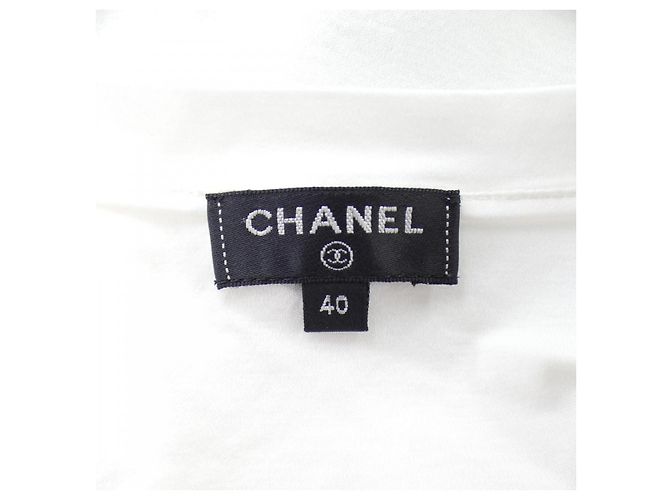 Top Chanel Blanco de Tela - vista 4