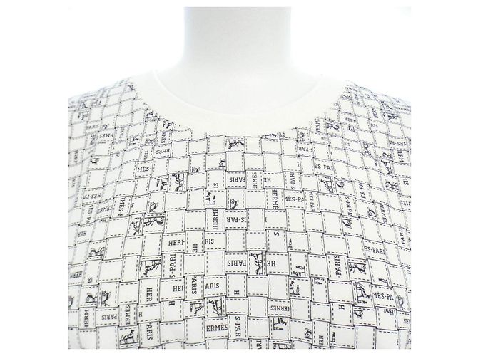 Hermès Strickkleid Weiß - Ansicht 5