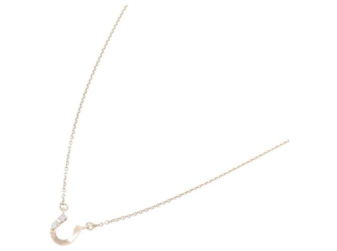 Autre Marque Collana Horseshoe Diamond K10PG - vista 2