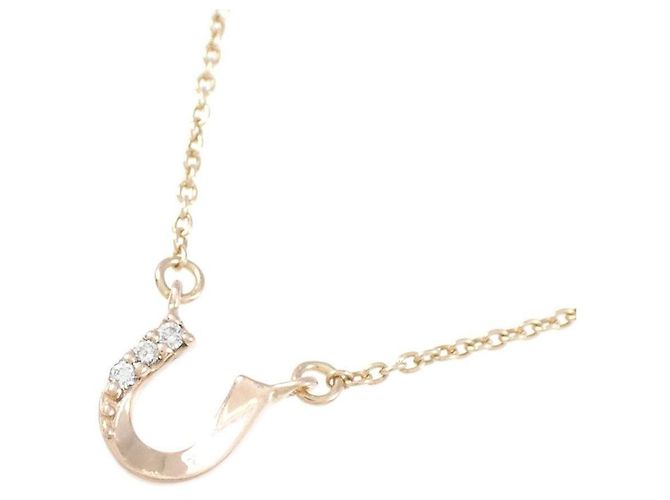 Autre Marque Collana Horseshoe Diamond K10PG - vista 3