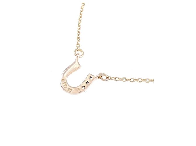 Autre Marque Collana Horseshoe Diamond K10PG - vista 4