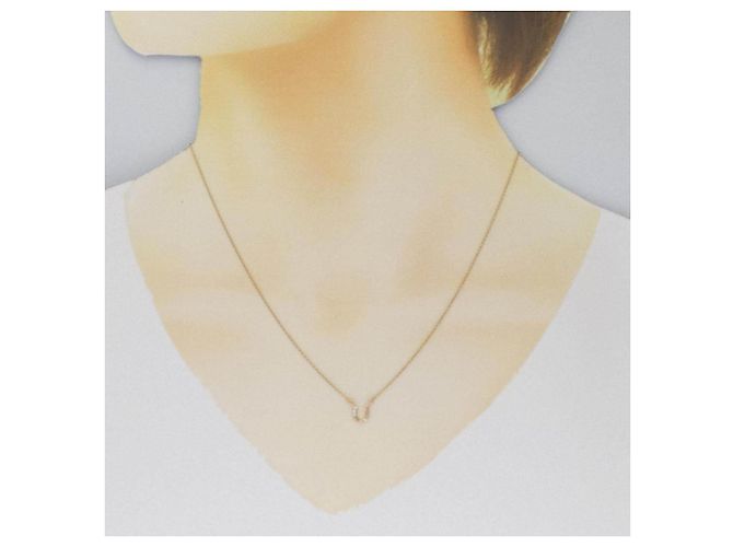 Autre Marque Collana Horseshoe Diamond K10PG - vista 6