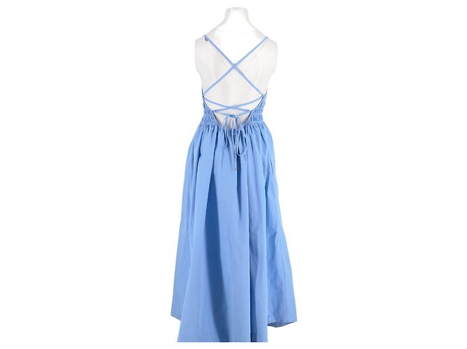 Vestido de verano de algodón azul Ganni - vista 2