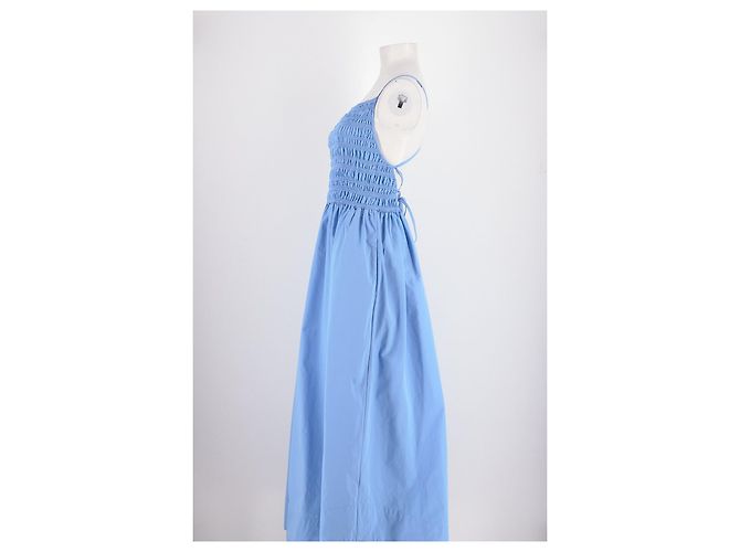 Vestido de verano de algodón azul Ganni - vista 3