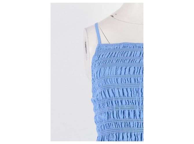 Vestido de verano de algodón azul Ganni - vista 6