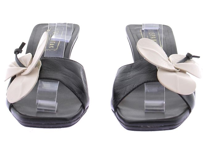 Autre Marque Mules con tacco in pelle nera - vista 4
