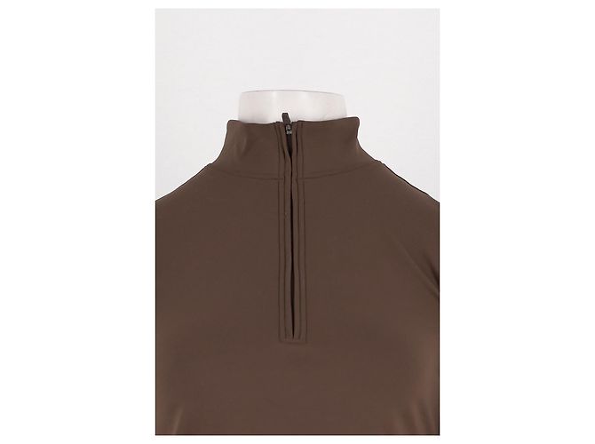 Autre Marque ALO brauner figurbetonter Pullover mit Stehkragen - Ansicht 5