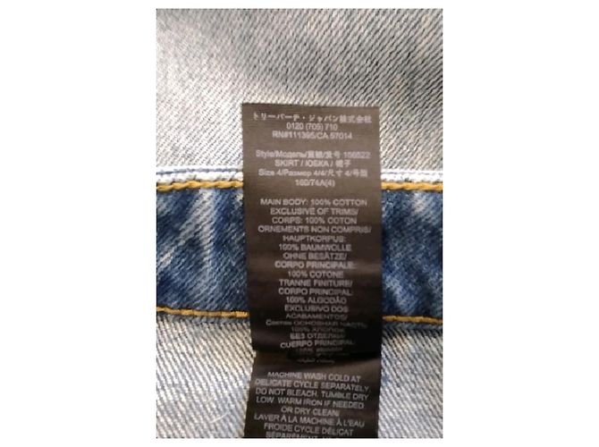 Falda de denim azul Tory Burch acampanada con bordado floral - vista 6