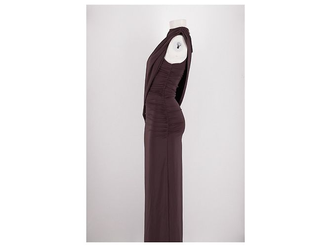 Autre Marque Vestido maxi marrón MESHKI - vista 3