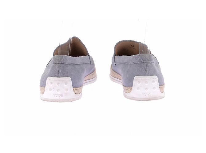 Tod's Mocassini in camoscio grigio blu - vista 7