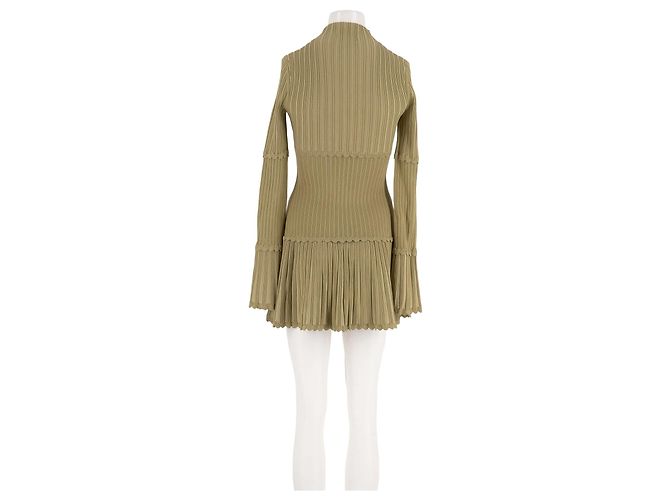 Autre Marque MESHKI Kleid in Khaki mit Rüschen - Ansicht 2