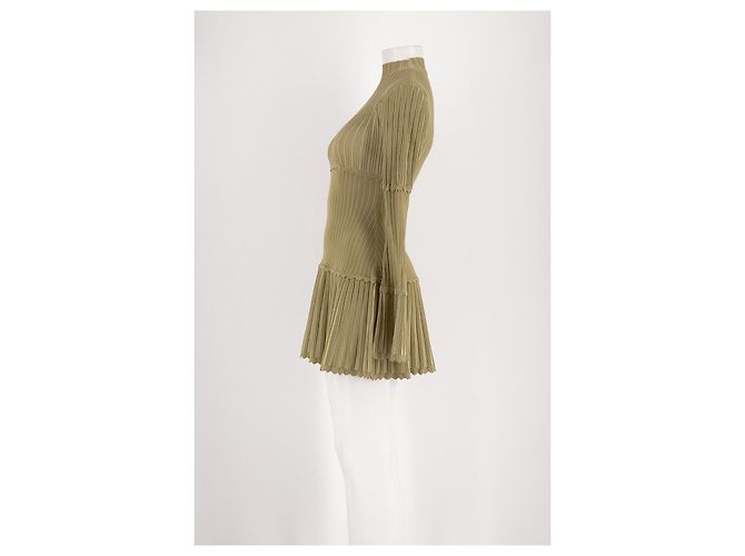 Autre Marque MESHKI Kleid in Khaki mit Rüschen - Ansicht 3