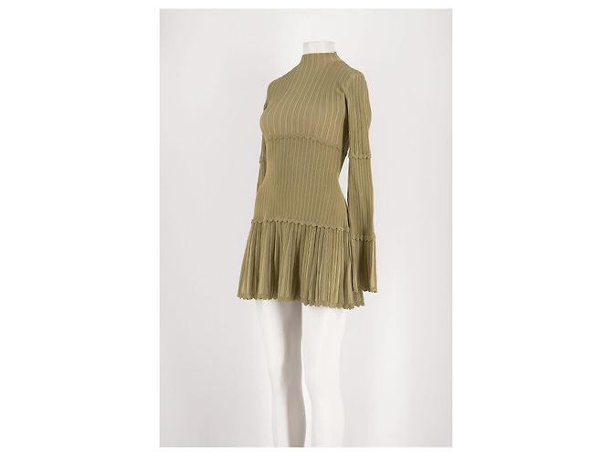 Autre Marque MESHKI Kleid in Khaki mit Rüschen - Ansicht 4