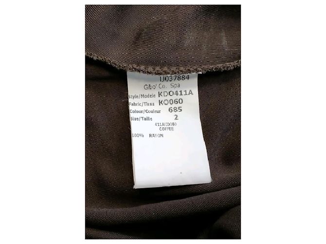 Vestido midi marrón Michael Kors con drapeado asimétrico - vista 8