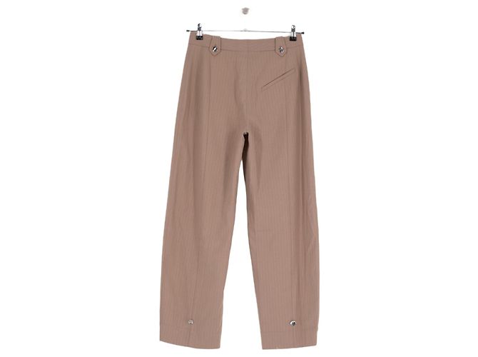 Ganni Pantalones de algodón beige - vista 2