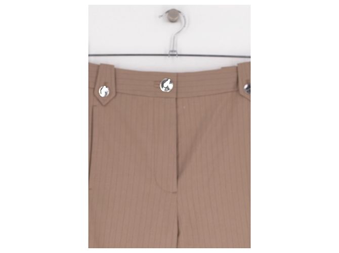 Ganni Pantalones de algodón beige - vista 3