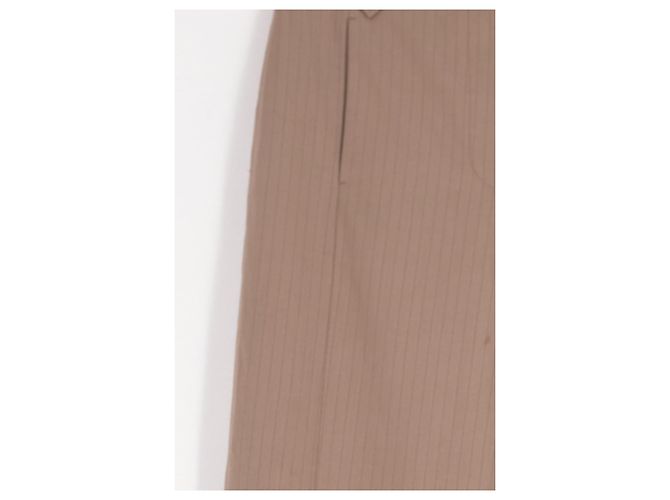 Ganni Pantalones de algodón beige - vista 4