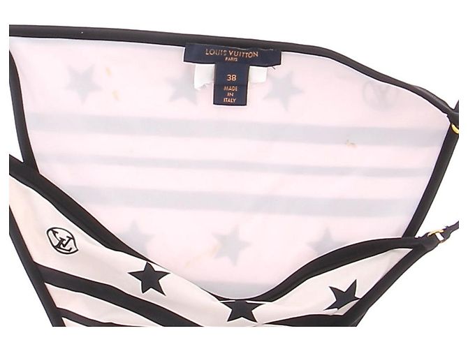 Louis Vuitton Bikini crema con rayas negras - vista 5