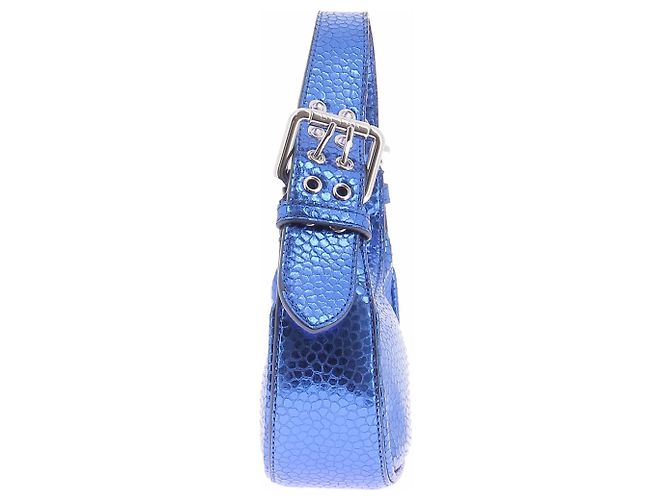 Borsa mini Soho By Far blu in pelle - vista 4
