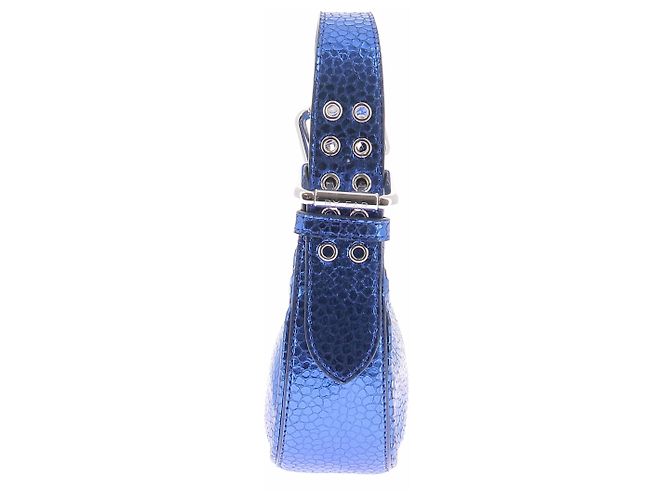 Borsa mini Soho By Far blu in pelle - vista 5