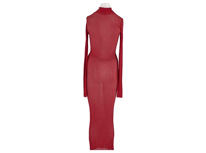 Isabel Marant Maxikleid rot Rollkragen Langarm - Ansicht 2