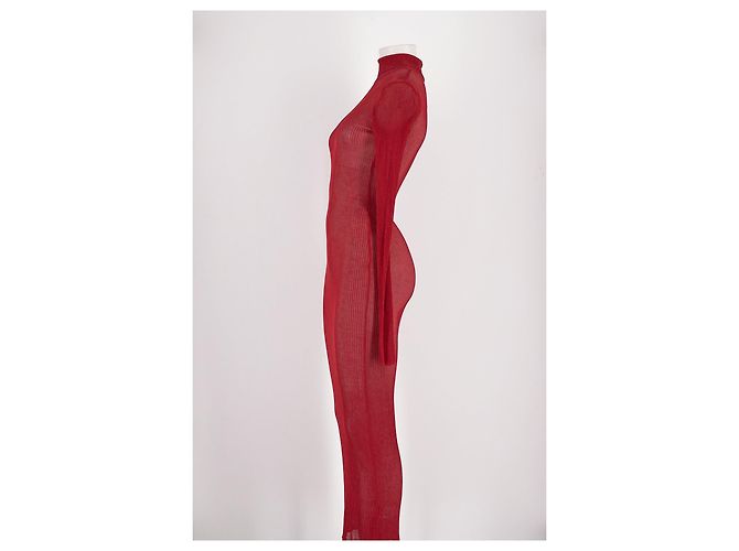 Isabel Marant Maxikleid rot Rollkragen Langarm - Ansicht 3