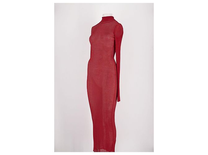 Isabel Marant Maxikleid rot Rollkragen Langarm - Ansicht 4
