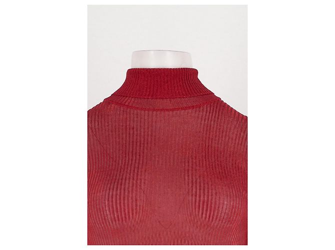 Isabel Marant Maxikleid rot Rollkragen Langarm - Ansicht 5