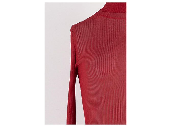 Isabel Marant Maxikleid rot Rollkragen Langarm - Ansicht 6