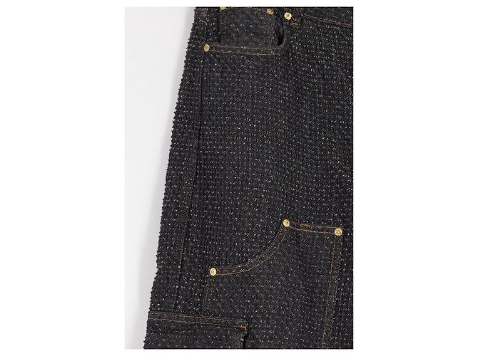 Ganni Pantalones de algodón negro - vista 4