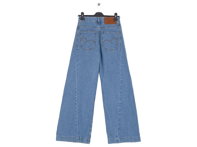 Autre Marque Jeans FARM Gamba Larga Blu Chiaro in Cotone - vista 2