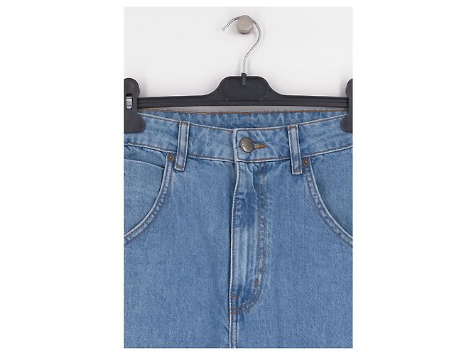 Autre Marque Jeans FARM Gamba Larga Blu Chiaro in Cotone - vista 3