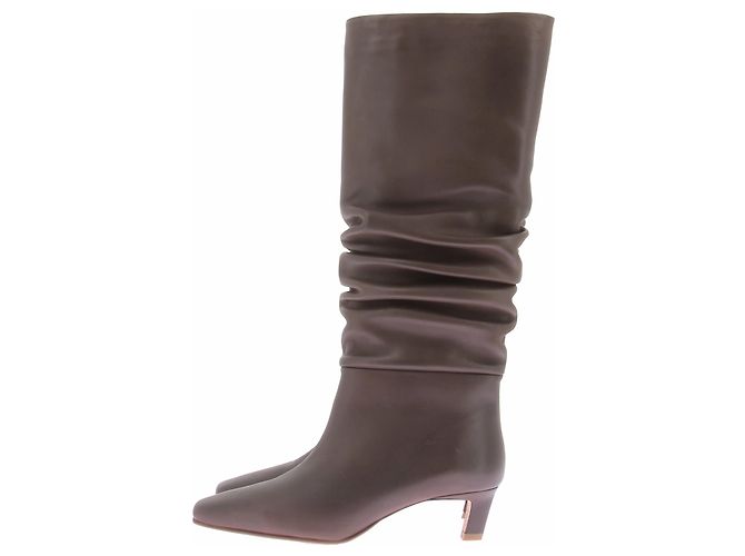 Autre Marque Botas "Kalila" de cuero marrón - vista 2