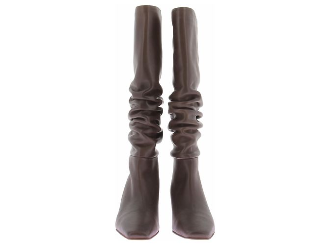 Autre Marque Botas "Kalila" de cuero marrón - vista 3