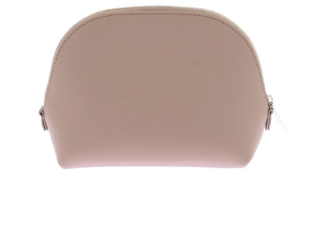 Autre Marque Pochette con zip in pelle beige - vista 2